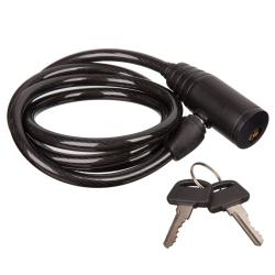 Замок-трос стальной, диам.8х120сm, с ключом - фото