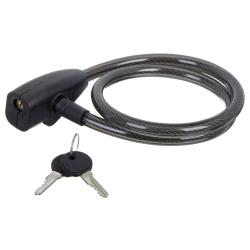 Замок STG, трос спиральный, с ключом диам.12х80см - фото