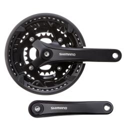 Система Shimano Tourney TY3010, 175мм, 48/36/26T, с болтами. защ, черн, б/уп. - фото