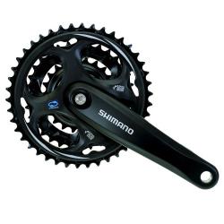 Система Shimano Altus M311, 175мм, кв, 42/32/22T, защ, черн, - фото