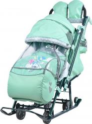 Санки-коляска комбинированная "Ника детям 7-4", НД7-4/2, мятный - фото