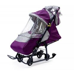 Санки-коляска Нашидетки, баклажановый НДТ4-1/5 - фото