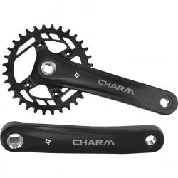 Система шатунов Prowheel Charm FD04S, 9s/10s/11s, шатуны алюминиевые 170мм, звезда сталь 34T, под квадрат, BCD 104, 00-180799 - фото