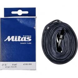 Камера Mitas 27.5x2.5/3.0", автопниппель 40 мм, черный - фото