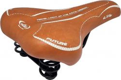 Седло Monte Grappa City-Man XC1900-MAN 275х170мм с пруж, с замком, цвет медовый - фото