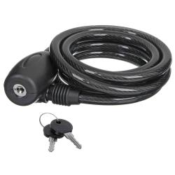 Замок STG, трос спиральный, с ключом диам.10х180см - фото