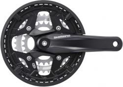 Шатуны Shimano Alivio M430, 170мм, кв, 44/32/22T, на 9ск. с болт., черн. - фото