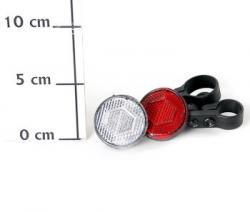 Катафоты J96 (белый передний + красный задний, набор 2 шт) - фото