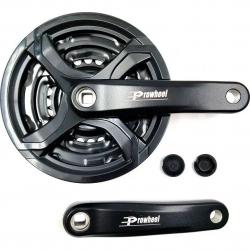 Шатуны Prowheel TA-CQ02, 28/38/48T, 170 мм, черный - фото