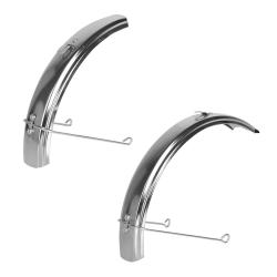 Крылья, переднее и заднее, для 12",  хром - фото