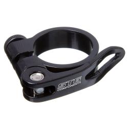 Хомут подседельный MD-K03 диам.34,9мм с эксцентриком,AL MATT BLK - фото