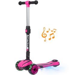 Самокат-кикборд Novatrack RainBow Car Girl Pro (2020) - фото