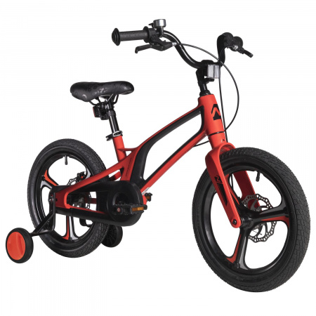 Велосипед Novatrack Flight Pro 16 (2025) (Велосипед NOVATRACK 16" FLIGHT PRO. Магний-алюм.рама, красный, полная защ.цепи, Дисковый тормоз, маг)