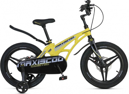 Велосипед Maxiscoo Cosmic Deluxe 18 (2025) (Велосипед Maxiscoo COSMIC 2025 DELUXE 18" Желтый Матовый, MSC-C1841D)