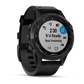 Часы GARMIN Fenix 5S Plus Sapphire (Black/Black Band) - фото