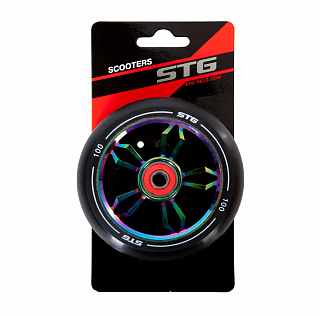 Колесо для трюкового самоката 100 мм с алюминиевым ободом, ABEC-11 - фото