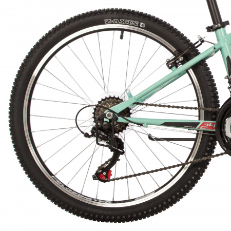 Велосипед Novatrack Action 24" (2023) (Велосипед NOVATRACK 24" ACTION сталь 12'', бирюзовый, 18 скор. TZ500/TS-38/TZ500/SG-6S, V-brake)