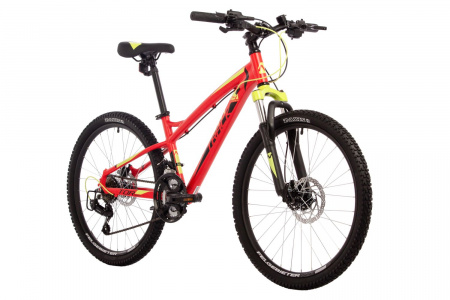 Велосипед Novatrack Tornado 24" (2024) (Велосипед NOVATRACK 24" TORNADO HD, алюм.рама 13", красный, 21-скор, TY200/TS38/TY300, гидравл.торм.)
