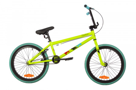 Велосипед Novatrack BMX Wolf 20" (2023) (Велосипед NOVATRACK 20" BMX WOLF сталь 21'', зеленый, U-BRAKE)