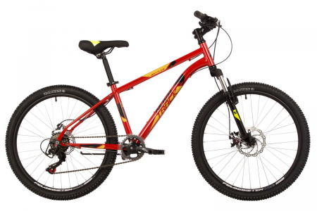 Велосипед Novatrack Battler 6.D 24 (2025) (Велосипед NOVATRACK 24" BATTLER сталь 12'', красный, 6 скор.TZ500/TS-38/SG-6S, D-brake)