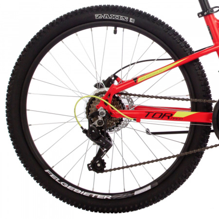 Велосипед Novatrack Tornado 24" (2024) (Велосипед NOVATRACK 24" TORNADO HD, алюм.рама 13", красный, 21-скор, TY200/TS38/TY300, гидравл.торм.)