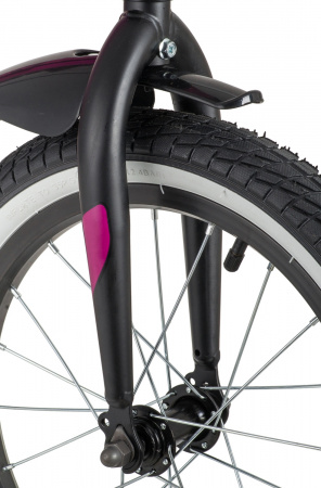 NOVATRACK PRIME 16" (2020) (Велосипед NOVATRACK 16" PRIME алюм., розовый металлик,  полная защита цепи, ножной тормоз, короткие )