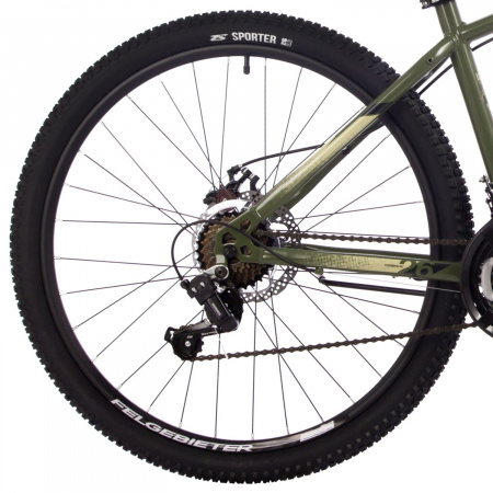 Велосипед Foxx Caiman 26" (2024) (Велосипед FOXX 26" CAIMAN зеленый,сталь, размер 14")
