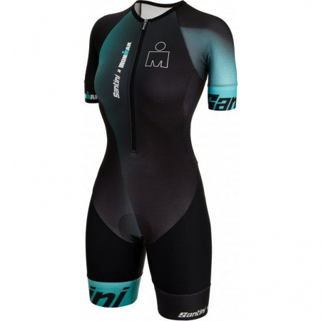 Трисьют с коротким рукавом женский Santini Ikaika-Ironman Women's SS Trisuit (Трисьют с коротк рукавом жен Santini Ikaika-Ironman Women's SS Trisuit/Зел-Черный,XL,2I777LIMGIKA.AC)