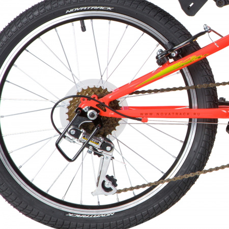 NOVATRACK RACER 12-spd 20" (2020) (Велосипед NOVATRACK 20" RACER, красный, сталь, 12 скор., Power, V-Brake)