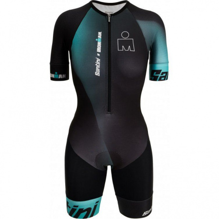 Трисьют с коротким рукавом женский Santini Ikaika-Ironman Women's SS Trisuit (Трисьют с коротк рукавом жен Santini Ikaika-Ironman Women's SS Trisuit/Зел-Черный,XL,2I777LIMGIKA.AC)
