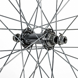 Колесо 24" переднее 32 спицы одинарный обод втулка SF A03F - фото