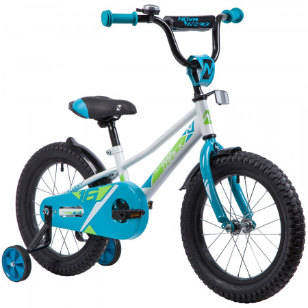 Велосипед NOVATRACK VALIANT 16" (2019) (Велосипед NOVATRACK 16", VALIANT, белый, полная защита цепи, тормоз нож, короткие крылья, нет багажн)