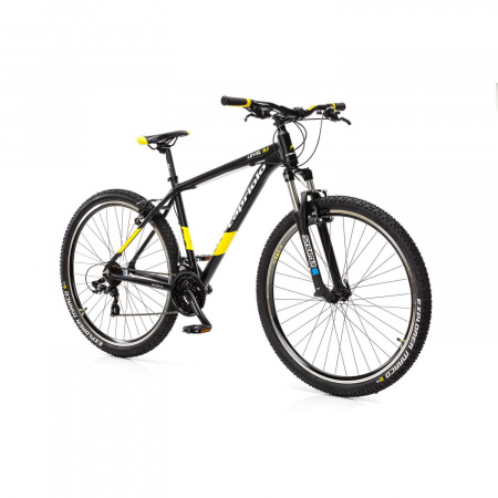 Велосипед CAPRIOLO LEVEL 9.1 29'' (2023) (Велосипед CAPRIOLO MTB LEVEL 9.1, рама алюминий 21'', колёса 29'' (чёрный (мат)-жёлтый), 921546-21)