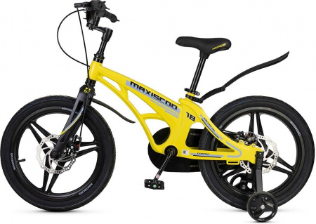 Велосипед Maxiscoo Cosmic Deluxe 18 (2025) (Велосипед Maxiscoo COSMIC 2025 DELUXE 18" Желтый Матовый, MSC-C1841D)