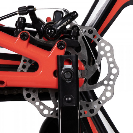 Велосипед Novatrack Flight Pro 16 (2025) (Велосипед NOVATRACK 16" FLIGHT PRO. Магний-алюм.рама, красный, полная защ.цепи, Дисковый тормоз, маг)