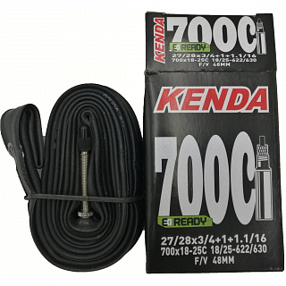 Камера Kenda 700c, 18/25C, спорт, велониппель 48мм, узкая, 5-511291 - фото