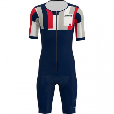 Трисьют с коротким рукавом Santini Aahonoui Viper-Ironman SS Trisuit (Трисьют с корот рукавом Santini Aahonoui Viper-Ironman SS Trisuit/Син-Крас,3XL,2I780IMGVIPERAAHO.RS.)