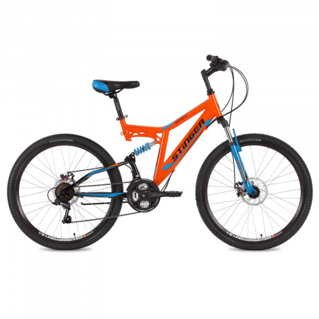 Велосипед Stinger Highlander D 26" (2018) (Велосипед Stinger 26" Highlander D 18"; оранжевый; TZ30/TY21/TS-38)