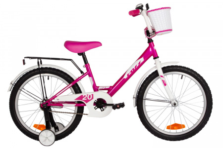 Велосипед Foxx Simple 20 (2025) (Велосипед FOXX 20" SIMPLE розовый, сталь, тормоз нож, крылья, багажник, защ.цепи. передняя ко)