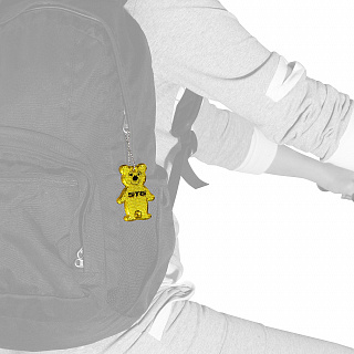 Светоотражатель STG KW-101, брелок "Медведь". - фото