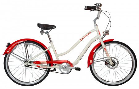 Велосипед STINGER CRUISER Lady 7spd 26" (2021) (Велосипед STINGER 26" CRUISER 7SL бежевый, алюминий, размер 16")