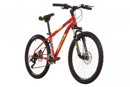 Велосипед Novatrack Battler 6.D 24 (2025) (Велосипед NOVATRACK 24" BATTLER сталь 12'', красный, 6 скор.TZ500/TS-38/SG-6S, D-brake)