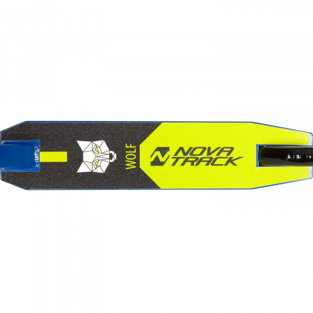 Самокат трюковый NOVATRACK WOLF'20 (2022) (Самокат для детей NOVATRACK WOLF'20, PU колеса с пластик.ободом плотностью 84A, abec7, зажи)