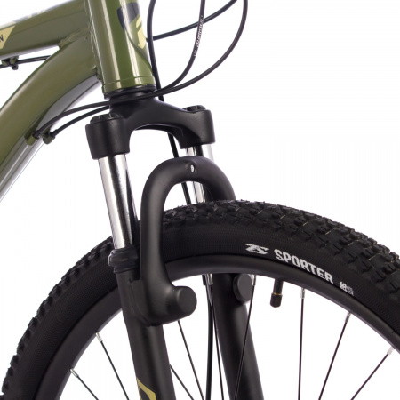 Велосипед Foxx Caiman 26" (2024) (Велосипед FOXX 26" CAIMAN зеленый,сталь, размер 14")
