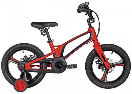 Велосипед Novatrack Flight Pro 16 (2025) (Велосипед NOVATRACK 16" FLIGHT PRO. Магний-алюм.рама, красный, полная защ.цепи, Дисковый тормоз, маг)