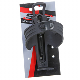 Флягодержатель STG, без  болтов, пластиковый, черный - фото