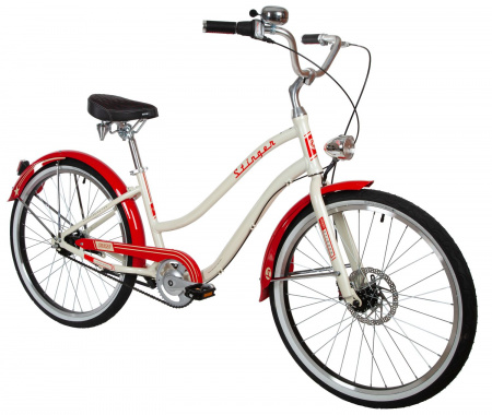 Велосипед STINGER CRUISER Lady 7spd 26" (2021) (Велосипед STINGER 26" CRUISER 7SL бежевый, алюминий, размер 16")