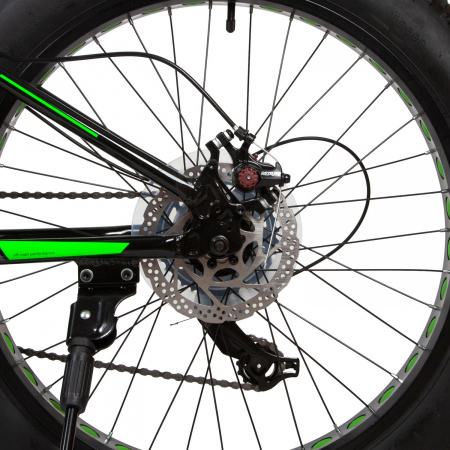 Велосипед FOXX BUFFALO 24" (2021) (Велосипед FATBIKE FOXX 24" BUFFALO черный, алюминий, размер 13")