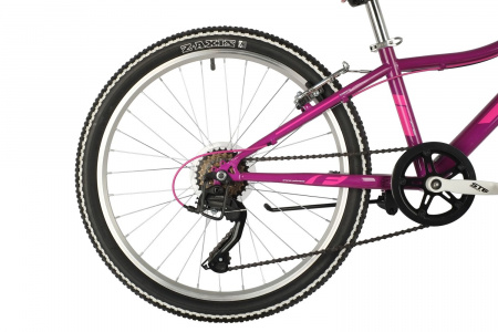 Велосипед FOXX JASMINE 24" (2021) (Велосипед FOXX 24" JASMINE фиолет., стальная рама 12", 6 скор., Power/Microshift TS38-6, V- b)