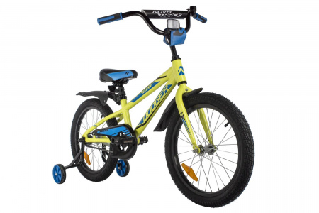Велосипед NOVATRACK DODGER 18" (2022) (Велосипед NOVATRACK 18" DODGER алюм., зелёный, тормоз нож, короткие крылья, защита цепи А-тип)